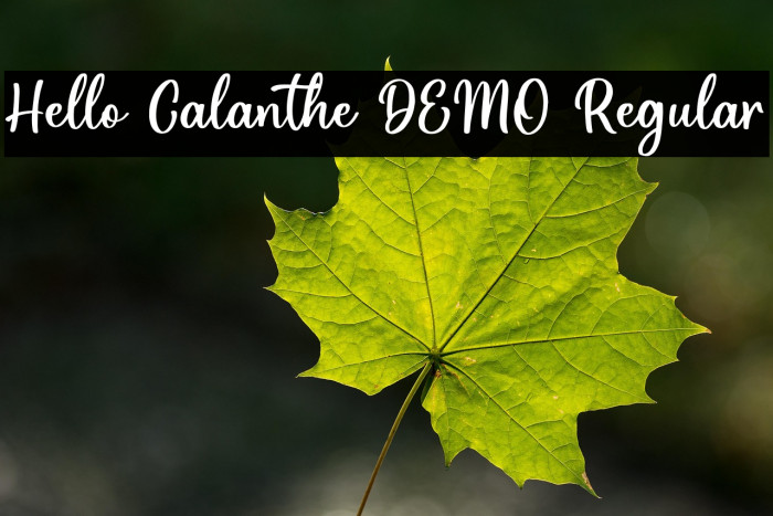 Hello Calanthe DEMO Regular Example 3
