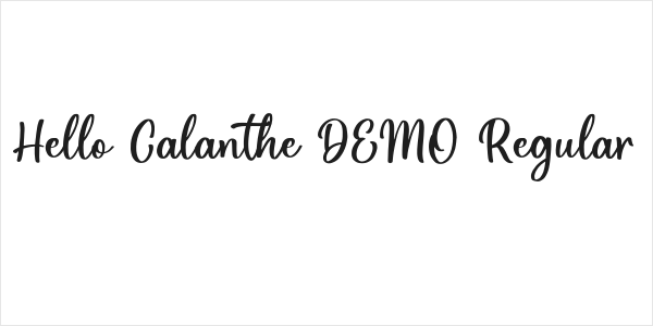 Hello Calanthe DEMO Regular Logo