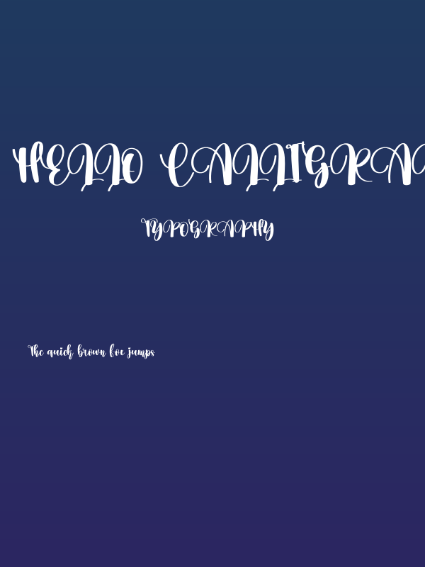 Hello Calligraphys Poster