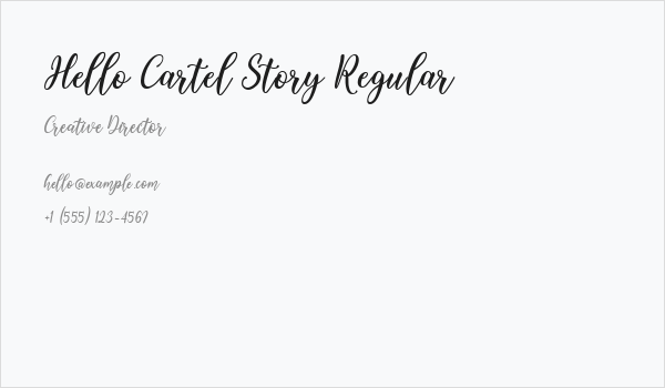 Hello Cartel Story Regular Business Card