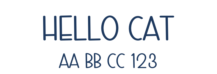 Hello Cat Font Preview