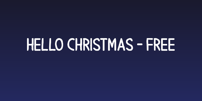 Hello Christmas - Free Social Header