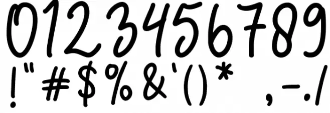 Hello Cinta Font OTHER CHARS