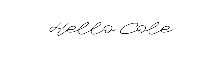 Hello Cole  les polices de caractères gratuit tlcharger