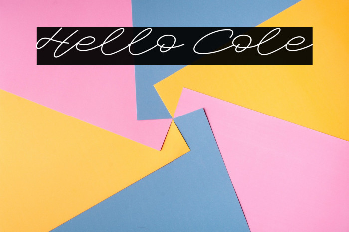 Hello Cole Example 2