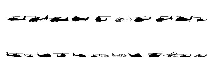 Hello Copters Solid Font OTHER CHARS