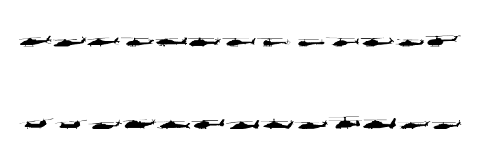 Hello Copters Solid Font LOWERCASE