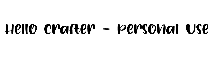 Hello Crafter - Personal Use  Fuentes Gratis Descargar