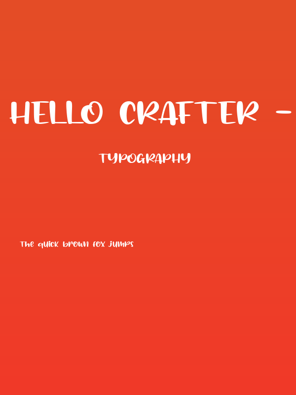 Hello Crafter - Personal Use Poster