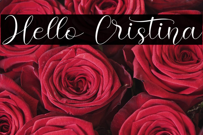 Hello Cristina Example 2