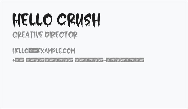 Hello Crush Business Card