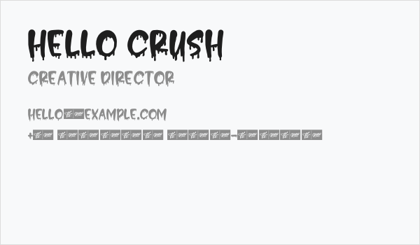 Hello Crush Business Card