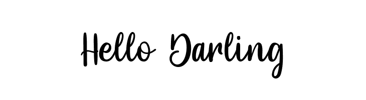 Hello Darling  Frei Schriftart Herunterladen