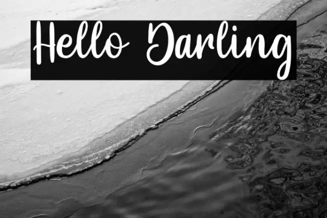 Hello Darling Font examples