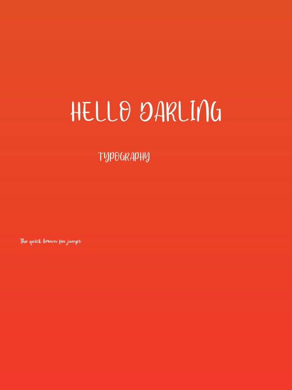 Hello Darling Poster
