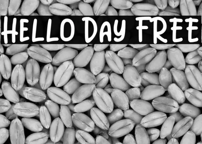 Hello Day FREE Font examples