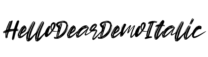 Hello Dear Demo Italic  les polices de caractères gratuit tlcharger