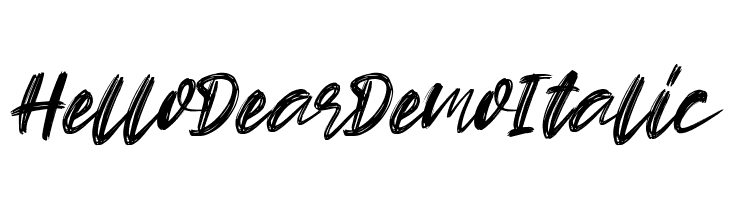 Hello Dear Demo Italic  Frei Schriftart Herunterladen