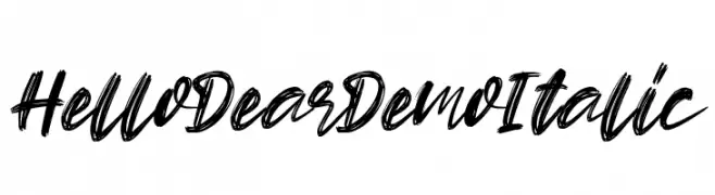 Hello Dear Demo Italic  لخطوط تنزيل
