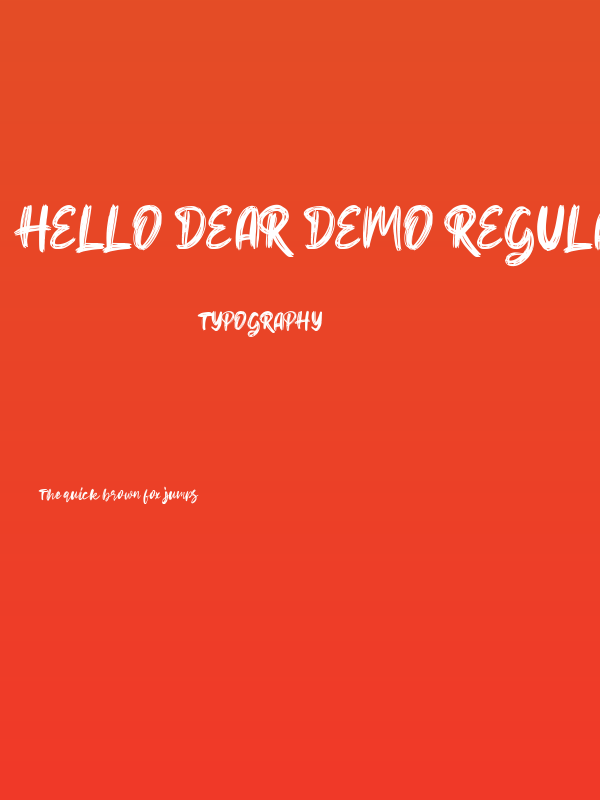 Hello Dear Demo Regular Poster