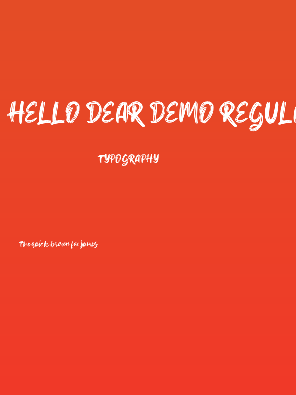 Hello Dear Demo Regular Poster