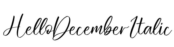 Hello December Italic  Frei Schriftart Herunterladen