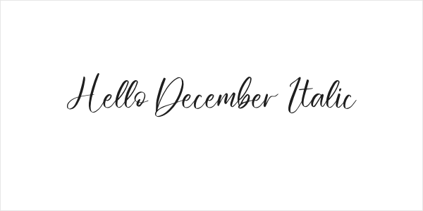 Hello December Italic Logo