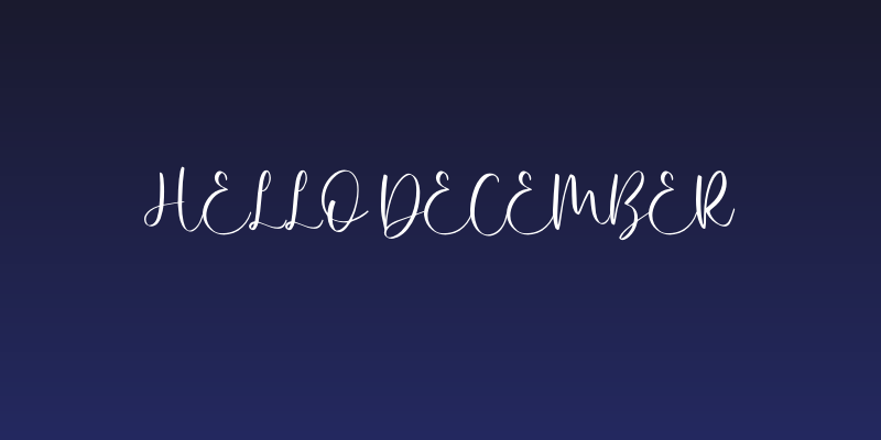 Hello December Social Header