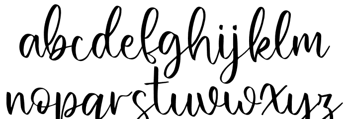 Hello December Font LOWERCASE