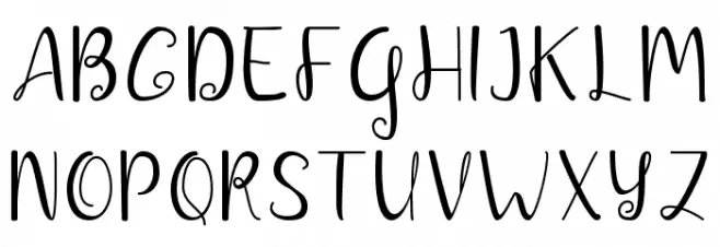 Hello December Шрифта ВЕРХНИЙ
