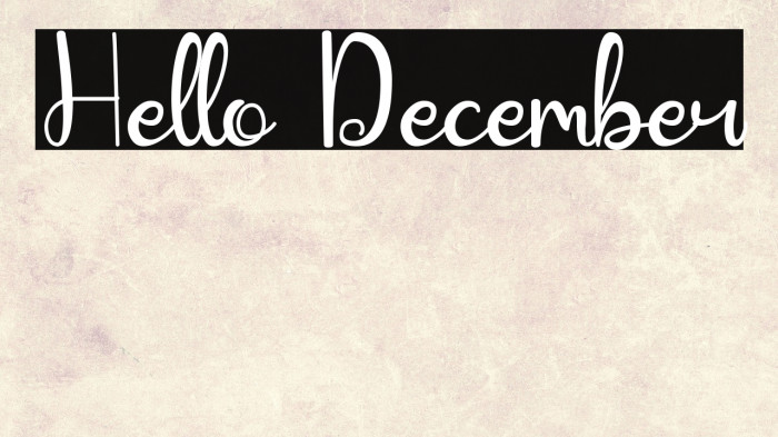 Hello December Example 3