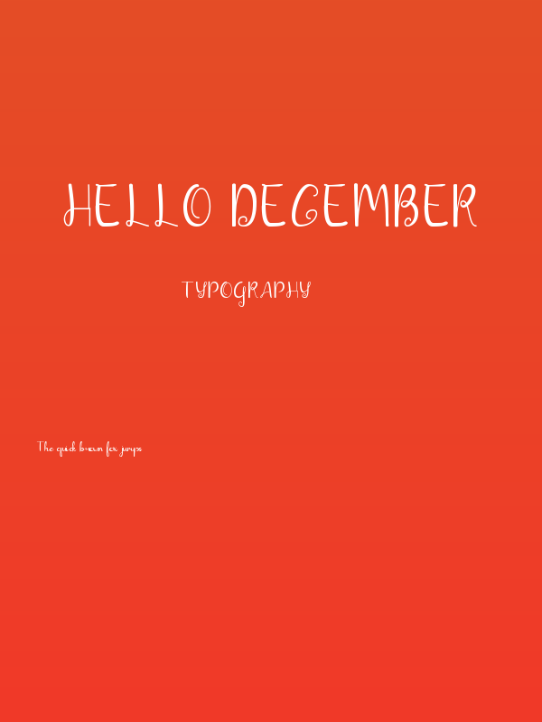Hello December Poster