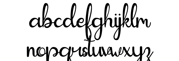 Hello December Font LOWERCASE