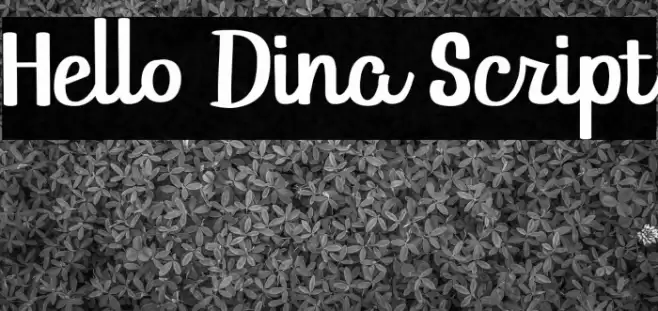 Hello Dina Script Font examples