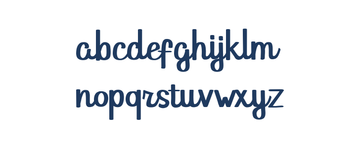 Hello Dina Script Lowercase