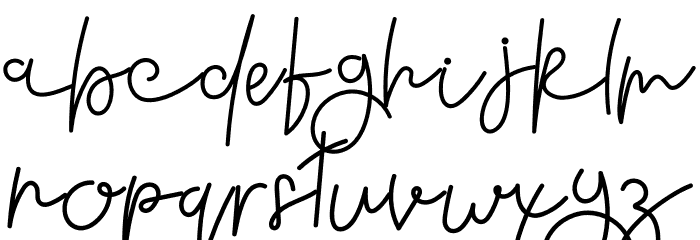 Hello Dream Font LOWERCASE