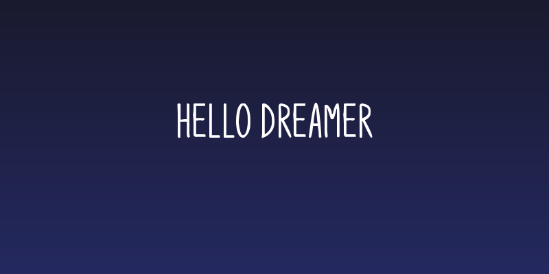 Hello Dreamer Social Header