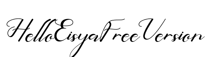 Hello Eisya Free Version  Descarca Fonturi Gratis