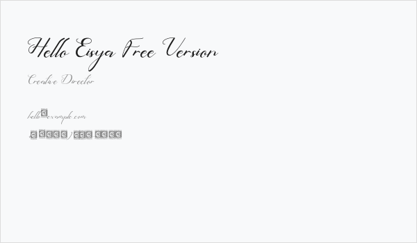 Hello Eisya Free Version Business Card