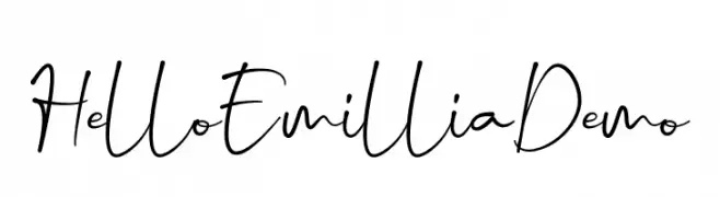 Hello Emillia Demo  Frei Schriftart Herunterladen