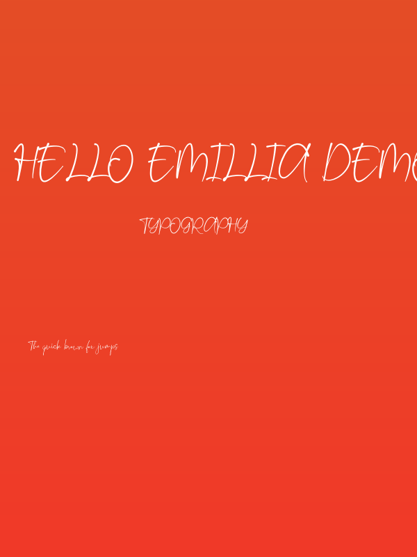 Hello Emillia Demo Poster