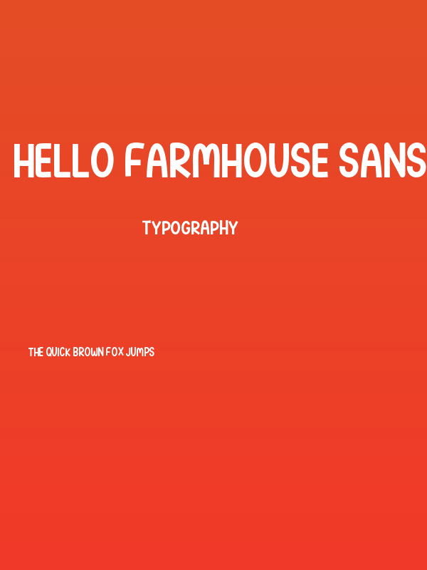 Hello Farmhouse Sans Poster