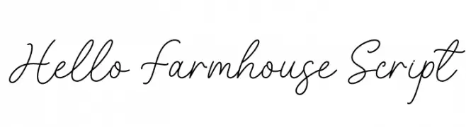 Hello Farmhouse Script  font caratteri gratis