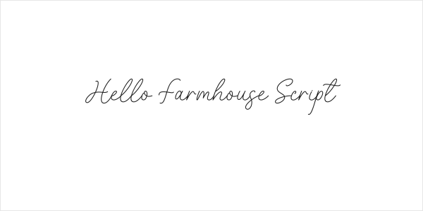 Hello Farmhouse Script Logo