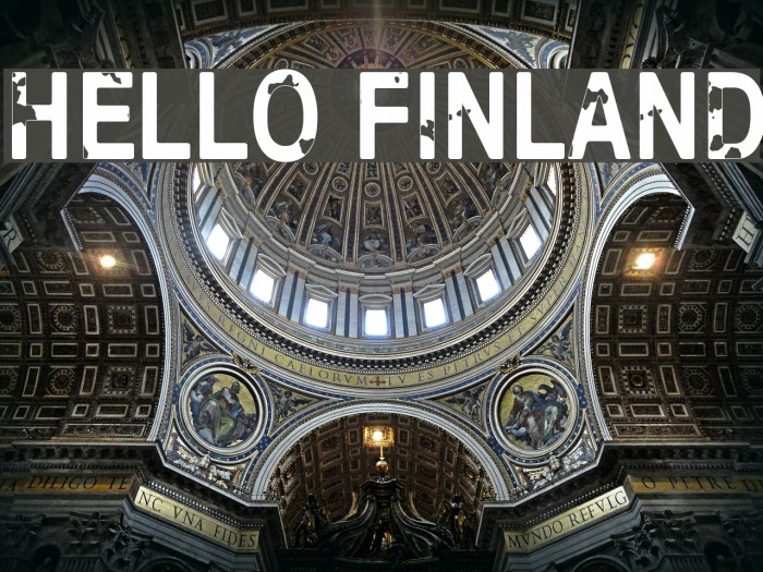 Hello Finland Font examples