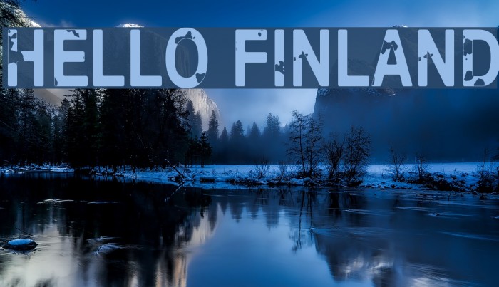 Hello Finland Font examples