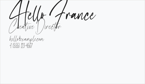 Hello France Business Card
