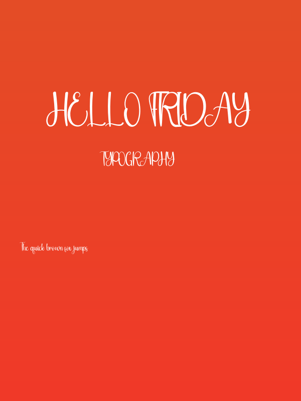 Hello Friday Poster