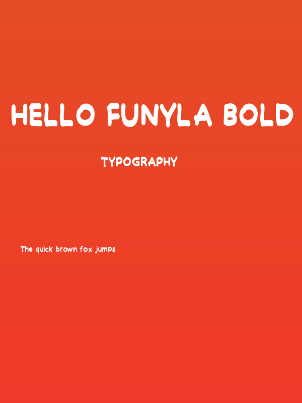 Hello Funyla Bold Poster