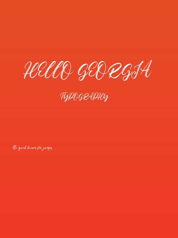 Hello Georgia Poster